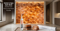 Himalayan salt wall in a luxury hotel spa