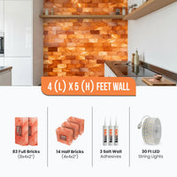 4×5 ft Himalayan Salt Wall Kit