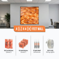 4×4 ft Himalayan Salt Wall Kit